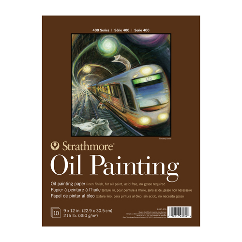 Strathmore 400 Series Oil Painting Pad  10 Sheets   215 lb. Linen Textured  9 x 12 in.