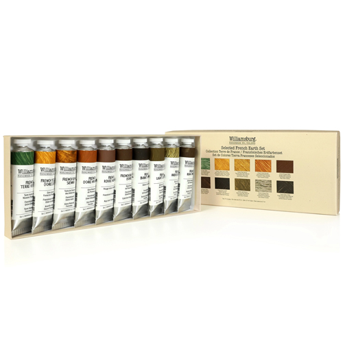 Williamsburg Oil Paints - French Earth Set of 10 x 37mL Tubes