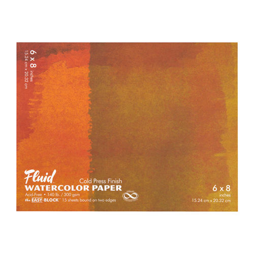 Fluid Watercolour Paper Easy-Block Cold Press 6" x 8"