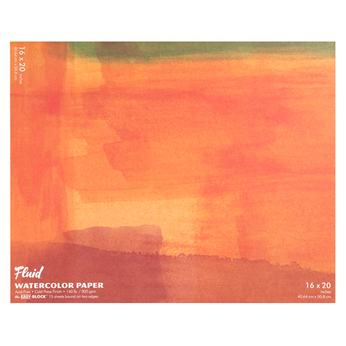 Fluid Watercolour Paper Easy-Block Cold Press 16" x 20"