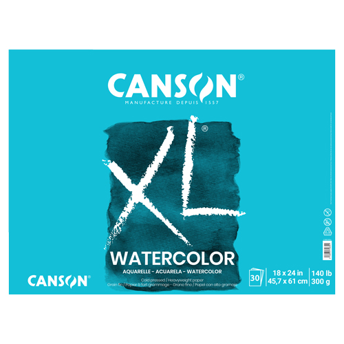 Canson XL Watercolour Pad  140 lb, 30 Sheets  18" x 24"