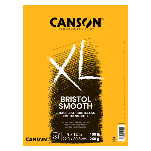 Canson XL Bristol Smooth Pad - 9" x 12"