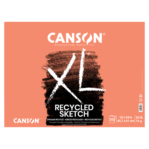 Canson XL Recycled Sketch Pad - 50 Sheets - 18" x 24"