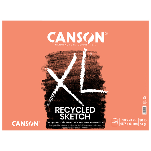 Canson XL Recycled Sketch Pad - 100 Sheets - 18" x 24"