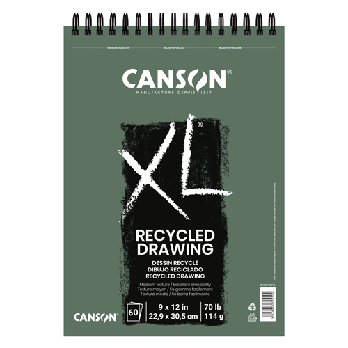 Canson XL Recycled Drawing Pad - 60 Sheets - 9" x 12"