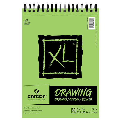 Canson XL Drawing Pad - 60 Sheets - 9" x 12"