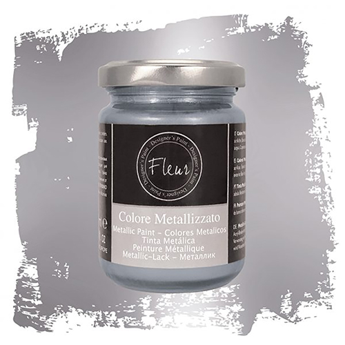 Fleur Metallic Paint - Aston Silver - 130 ml