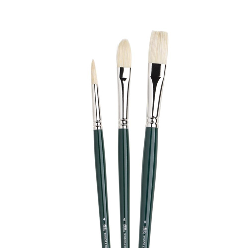 Winsor & Newton Winton Oil Colour Brush Set Long Handle Set of 3