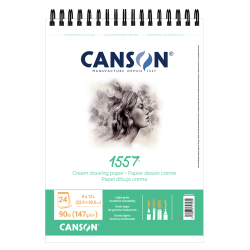 Canson Artist Series Cream Drawing Pad - 9" x 12", 24 Sheets