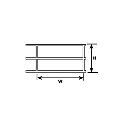Plastruct HO (1:100) Styrene Hand Rail - 6" - Pack of 2