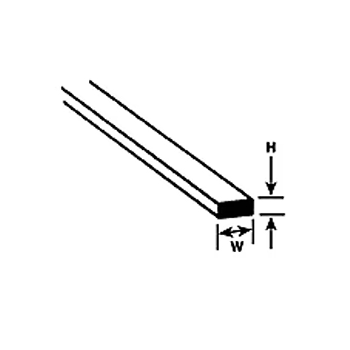 Plastruct Styrene Strip - .030 x .080 x 10" - Pack of 10