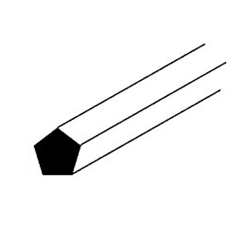 Plastruct .030 Pentagon Styrene Rod - Pack of 10