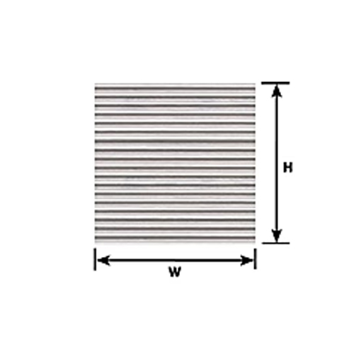Plastruct HO (1:100) Corrugated Siding Sheet 0.020 - Pack of 2