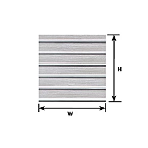 Plastruct O (1:48) Ribbed Roof Sheet 0.020 - Pack of 2