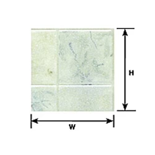  Plastruct 1" Square Tile Sheet - Pack of 2