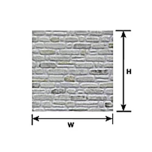 Plastruct Random Coursed Stone Sheet O Scale - Pack of 2