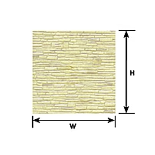 Plastruct Random Coursed Stone Sheet HO Scale - Pack of 2