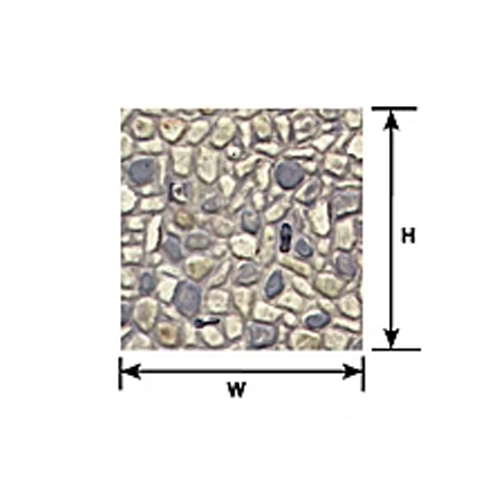 Plastruct Random Stone Sheet HO Scale - Pack of 2