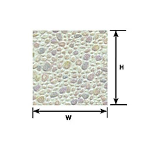 Plastruct Random Polished Stone Sheet HO Scale - Pack of 2