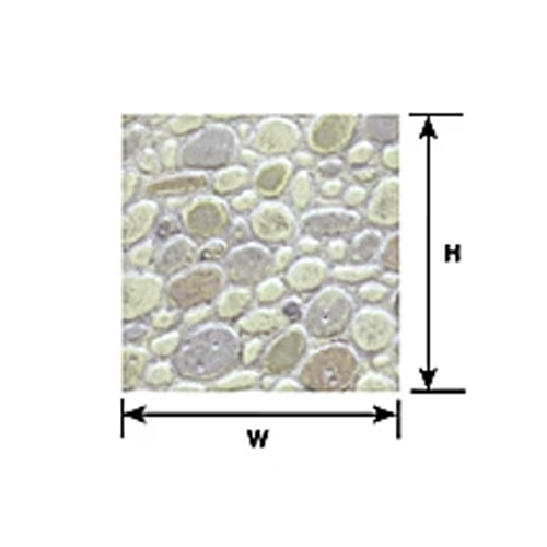 Plastruct Random Polished Stone Sheet G Scale - Pack of 2