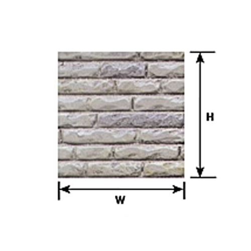 Plastruct Dressed Stone/Block Sheet G Scale - Pack of 2