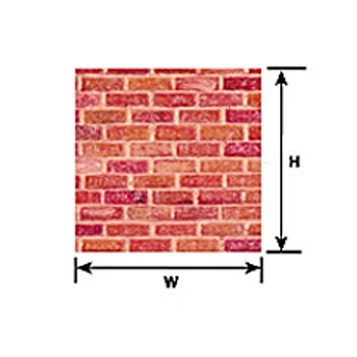 Plastruct Rough Brick Sheet G Scale - Pack of 2