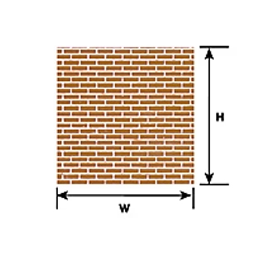 Plastruct Brick Sheet O Scale - Pack of 2