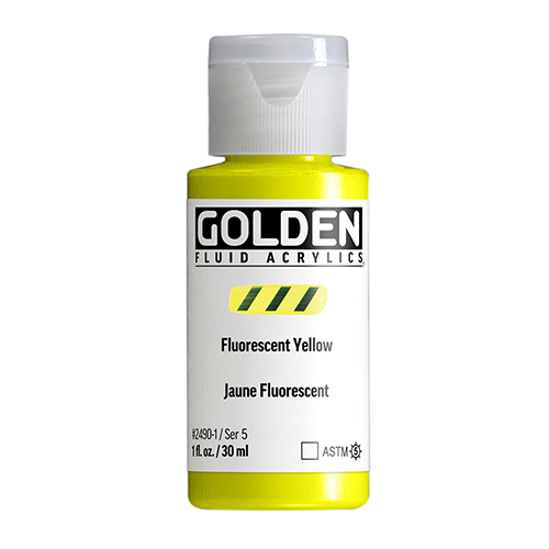 Golden Fluid Acrylic � Fluorescent Yellow 1oz