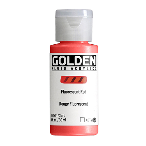 Golden Fluid Acrylic � Fluorescent Red 1oz