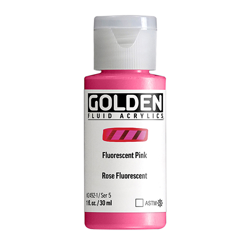 Golden Fluid Acrylic � Fluorescent Pink 1oz