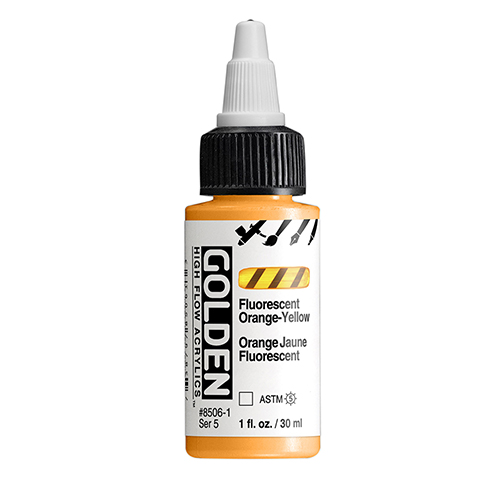 Golden High Flow Acrylic 30ml � Fluorescent Orange Yellow