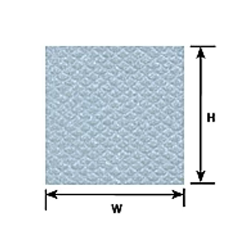 Plastruct Scalloped Edge Tile Roof Sheet HO Scale - Pack of 2