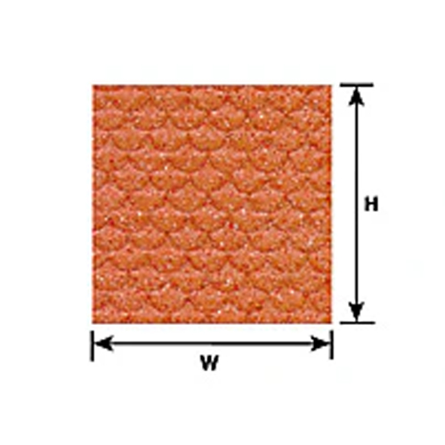 Plastruct Scalloped Edge Tile Roof Sheet O Scale - Pack of 2