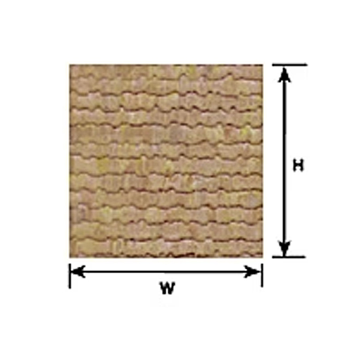 Plastruct Wood Shake Shingle Sheet HO Scale - Pack of 2