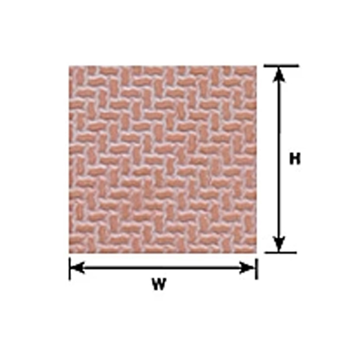 Plastruct Interlocking Paving Sheet O Scale - Pack of 2
