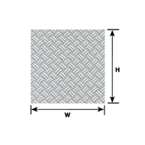 Plastruct Double Diamond Plate Sheet G Scale - Pack of 2