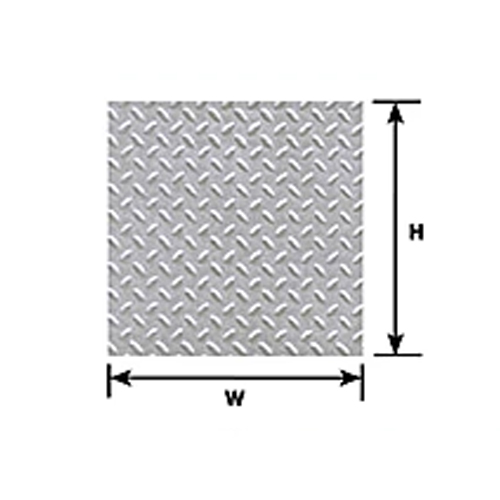Plastruct Diamond Plate Sheet O Scale - Pack of 2