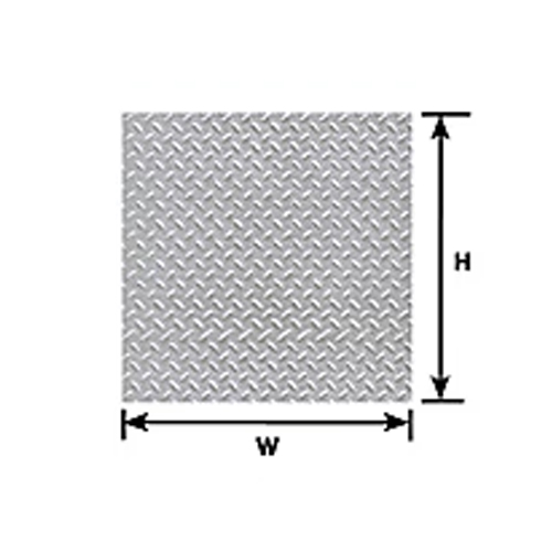 Plastruct Diamond Plate Sheet HO Scale - Pack of 2
