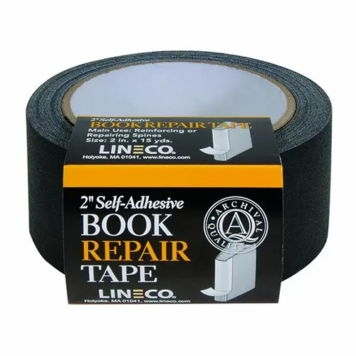 Lineco Book Cloth Repair Tape Black 2"x15yd