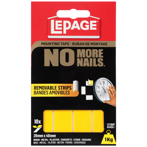 LePage No More Nails Mounting Strips - Removable