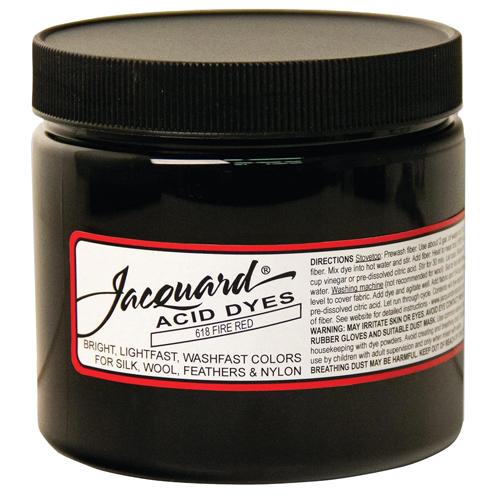 Jacquard Acid Dye - Fire Red, 8 oz