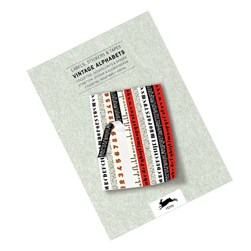 Pepin Label & Sticker Book - Vintage Alphabets