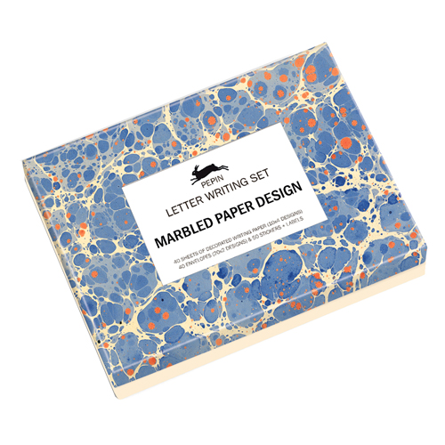 Pepin Letter Writing Set - Marbled Paper Design