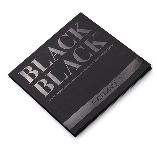 Fabriano Black Black Paper Pad - 8" x 8"