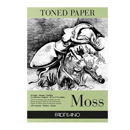 Fabriano Toned Paper Pad - Moss - 8" x 11"