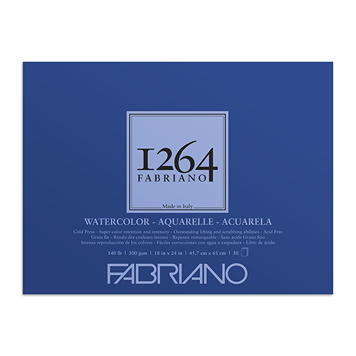 Fabriano 1264 Watercolour Cold Press Pad - 18" x 24"