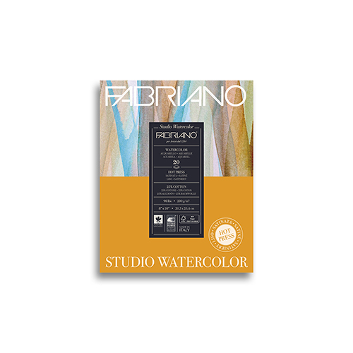 Fabriano Studio Watercolour Hot Press Pad - 8" x 10"