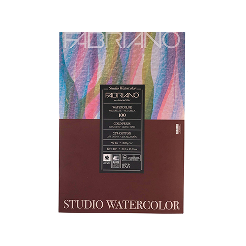 Fabriano Studio Watercolour Cold Press - 12" x 18" - 100 Pack