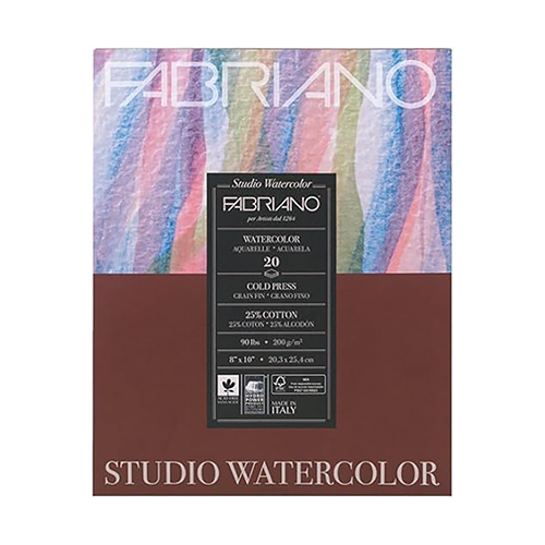 Fabriano Studio Watercolour Cold Press - 8" x 10" 