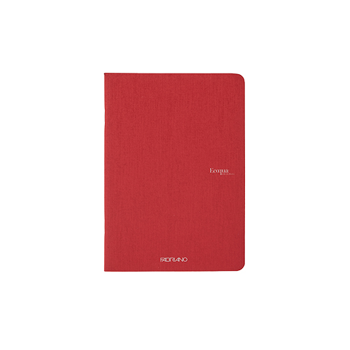 Ecoqua Staple-Bound A5 Notebook - Graph - Cherry